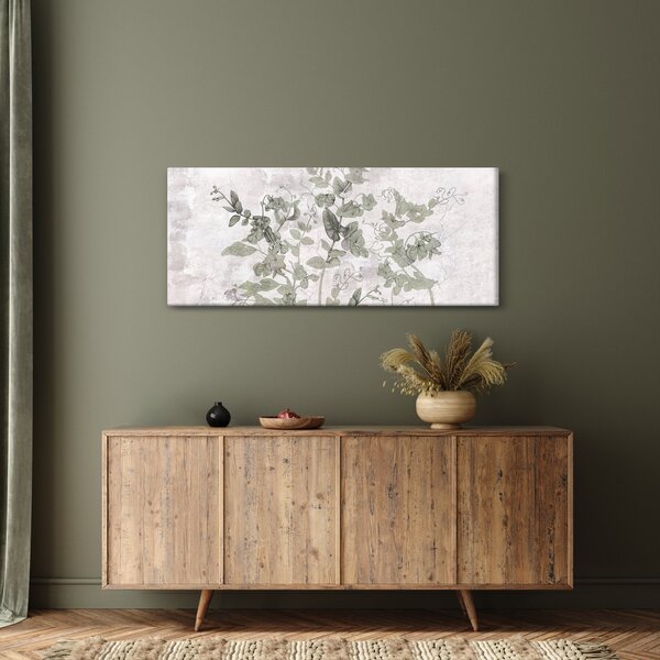 Kép - Növények vakolatban (120x50 cm)