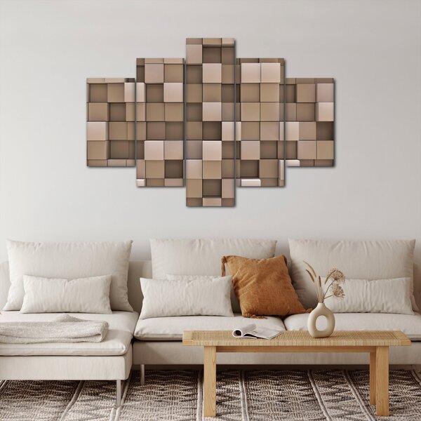 Kép - bézs kocka (150x105 cm)