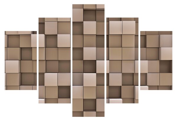 Kép - bézs kocka (150x105 cm)