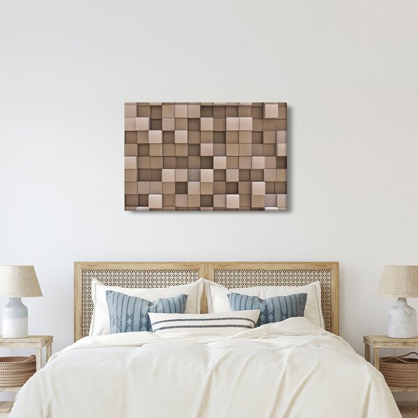Kép - bézs kocka (90x60 cm)