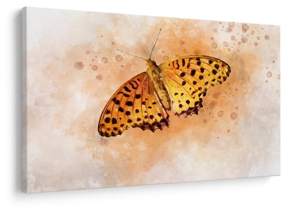 Kép - narancssárga pillangó, akvarell (90x60 cm)