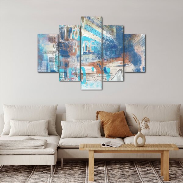 Kép - lovaglásra született, kék tónusok (150x105 cm)