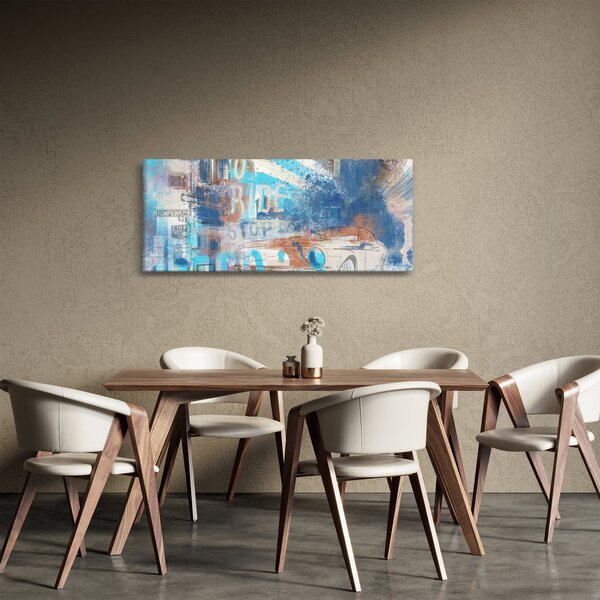 Kép - lovaglásra született, kék tónusok (120x50 cm)