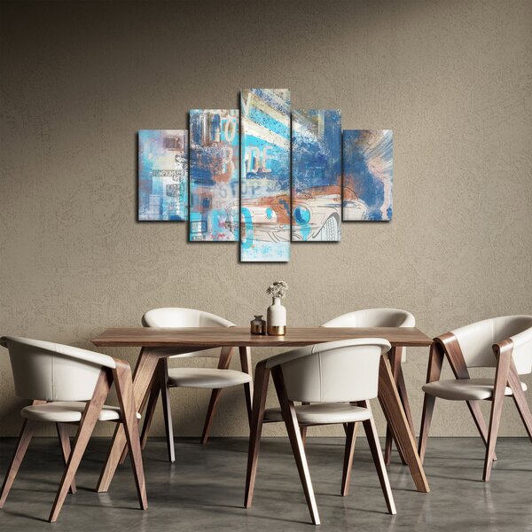 Kép - lovaglásra született, kék tónusok (150x105 cm)