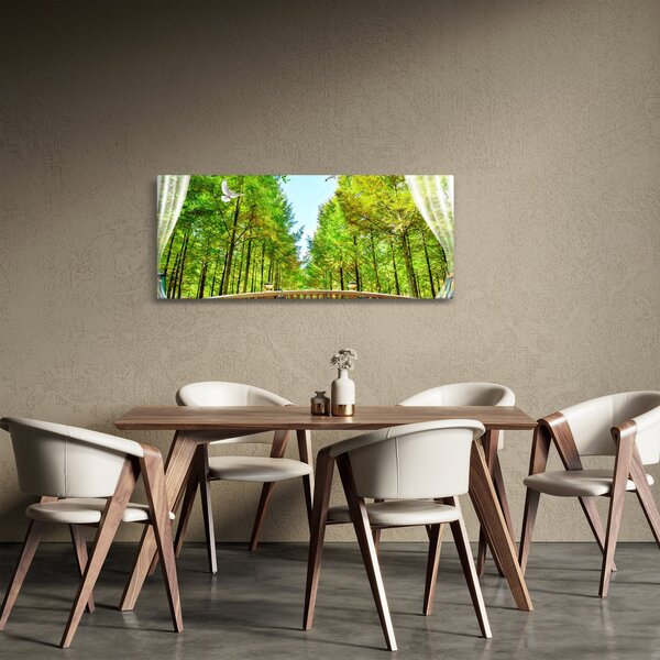 Kép - Kilátás az erdőre (120x50 cm)