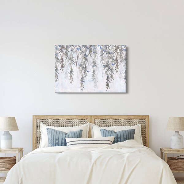 Kép - Fűzfa gallyak pillangókkal (90x60 cm)