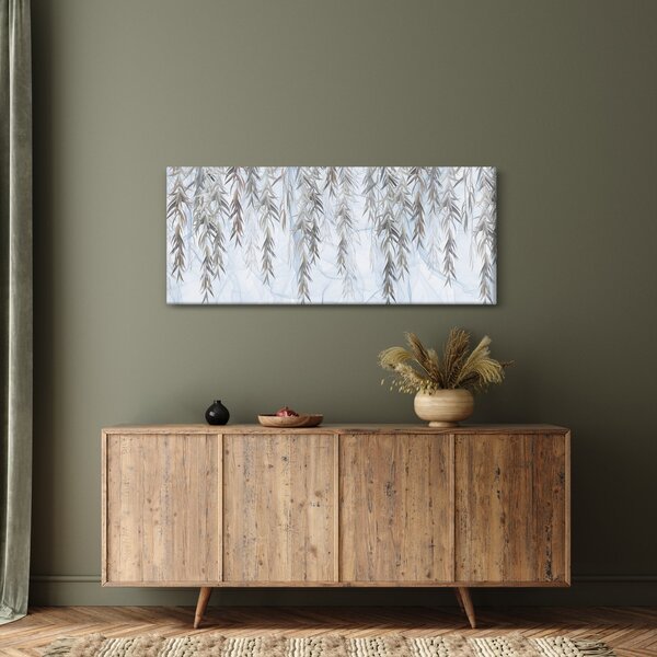 Kép - Fűzfa gallyak kék alapon (120x50 cm)