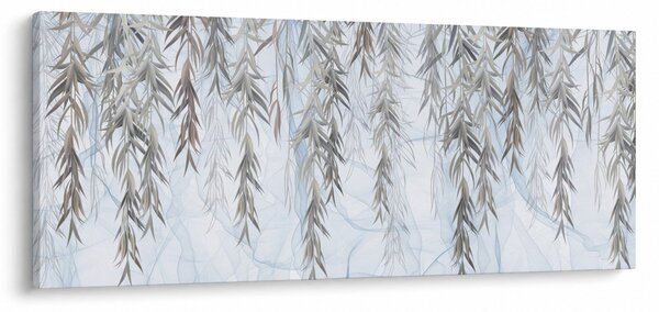 Kép - Fűzfa gallyak kék alapon (120x50 cm)