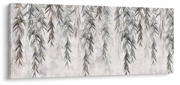 Kép - Fűzfa gallyak szürke vakolatban (120x50 cm)