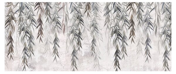 Kép - Fűzfa gallyak szürke vakolatban (120x50 cm)
