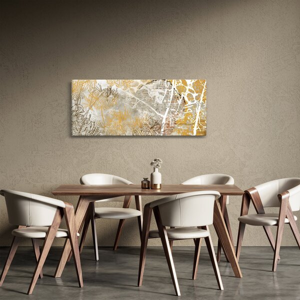 Kép - Vintage fal virágokkal (120x50 cm)