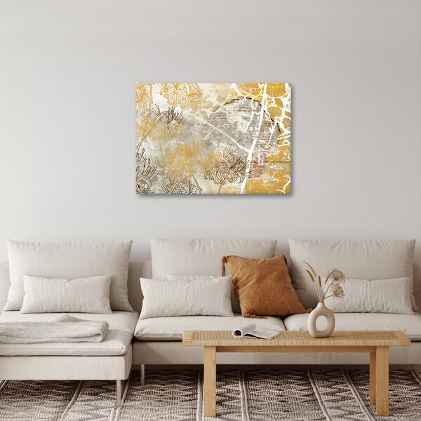 Kép - Vintage fal virágokkal (70x50 cm)