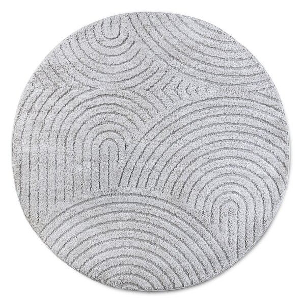 Világosszürke kerek szőnyeg ø 160 cm Panglao New York Light Grey – Elle Decoration