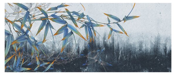 Kép - bambusz a falon (120x50 cm)