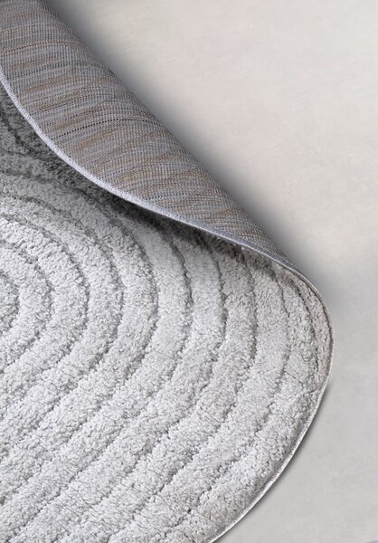 Világosszürke kerek szőnyeg ø 160 cm Panglao New York Light Grey – Elle Decoration