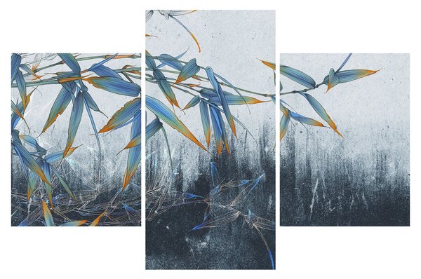 Kép - bambusz a falon (90x60 cm)