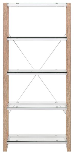Négyszintes polcos elem JENKS 152 cm Fehér