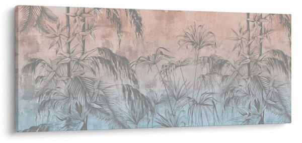 Kép - Trópusi növények a falon (120x50 cm)