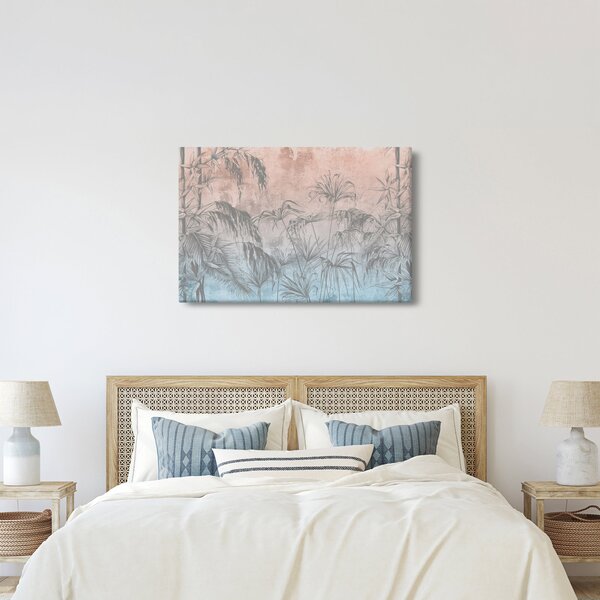 Kép - Trópusi növények a falon (90x60 cm)