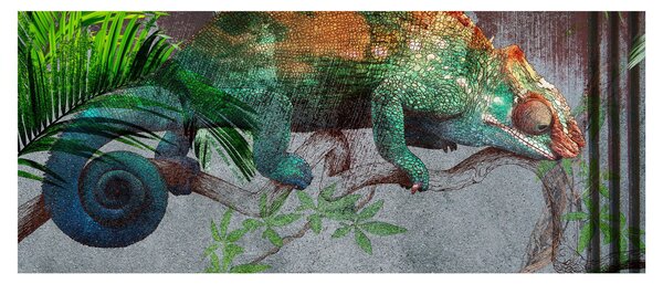 Kép - kaméleon (120x50 cm)