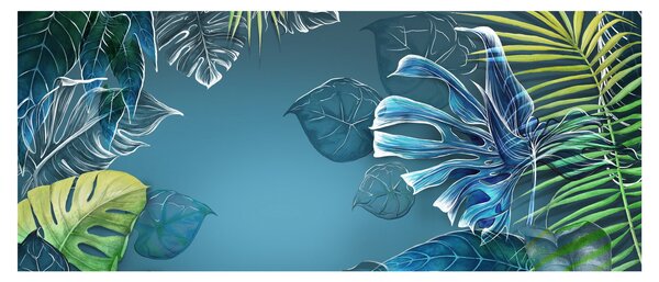 Kép - Trópusi növények levelei (120x50 cm)