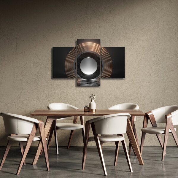 Kép - absztrakció, hold a víz felett (90x60 cm)