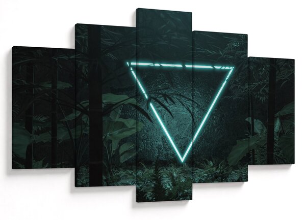 Kép - Neon háromszög a dzsungelben (150x105 cm)