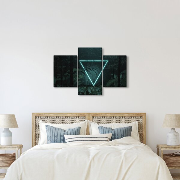 Kép - Neon háromszög a dzsungelben (90x60 cm)