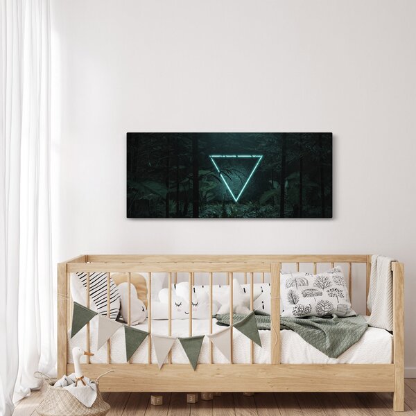 Kép - Neon háromszög a dzsungelben (120x50 cm)