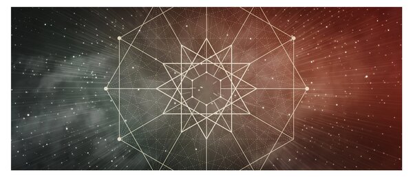 Kép - Kozmikus dodekagram (120x50 cm)