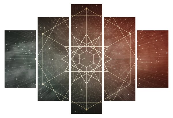 Kép - Kozmikus dodekagram (150x105 cm)