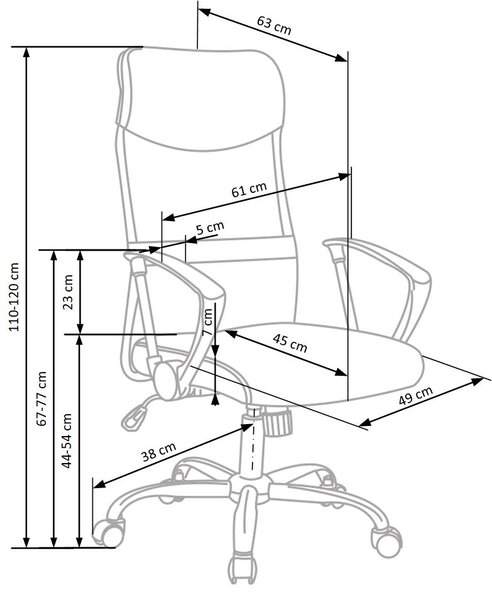 Vire forgószék, billenő mechanika (Szín: Zöld)