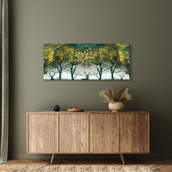 Kép - Szarvas a zöld erdőben (120x50 cm)