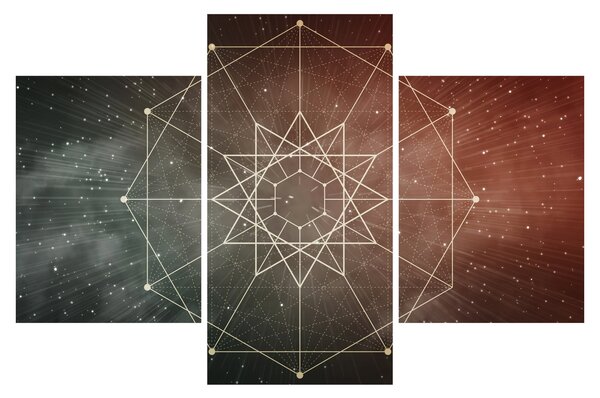 Kép - Kozmikus dodekagram (90x60 cm)