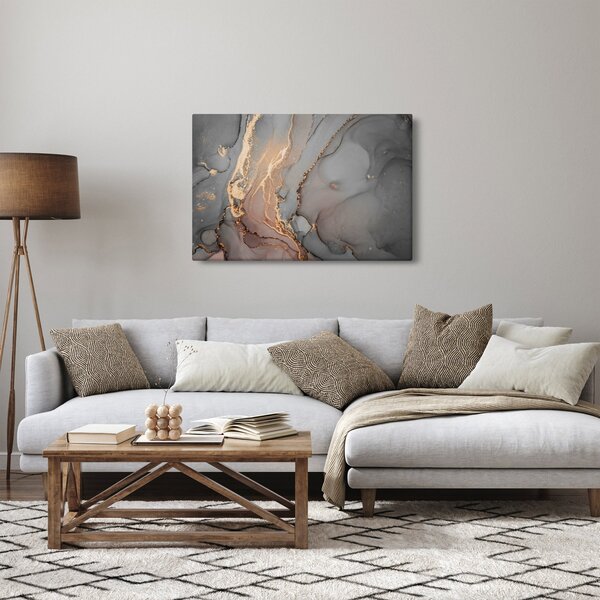Kép - Szürke-arany márvány (90x60 cm)