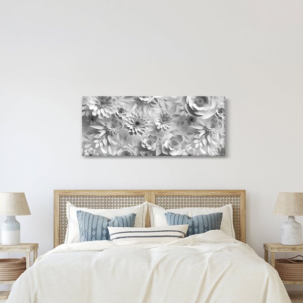 Kép - Fehér virágok (120x50 cm)