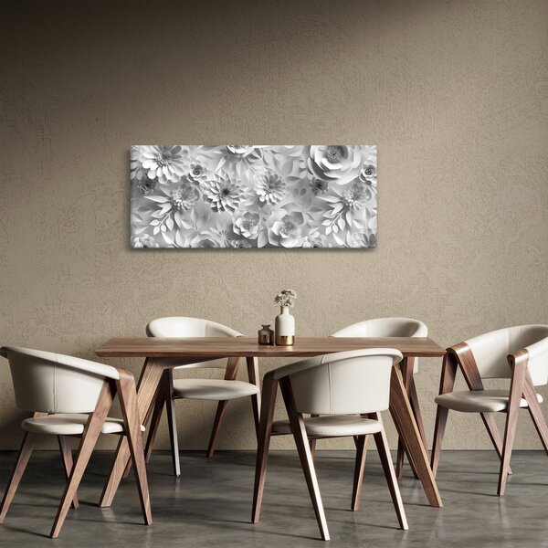 Kép - Fehér virágok (120x50 cm)