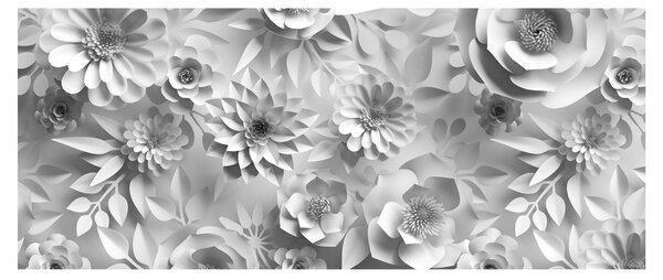 Kép - Fehér virágok (120x50 cm)