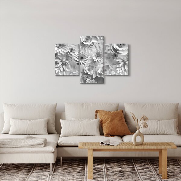 Kép - Fehér virágok (90x60 cm)