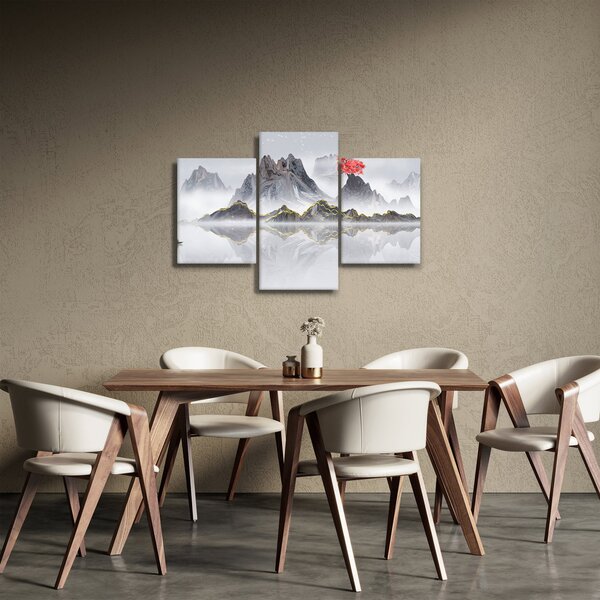 Kép - Hegyek a ködben (90x60 cm)