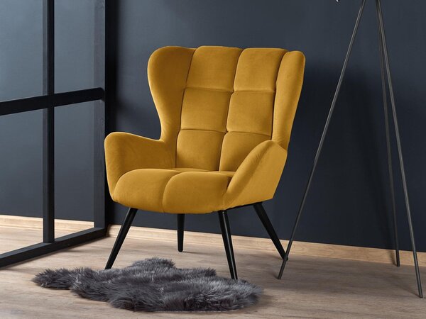 Fotel Houston 1079, Kárpit, 91x75x86cm, Sötét sárga