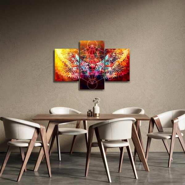 Kép - Merkaba szárnyakkal, absztrakció (90x60 cm)