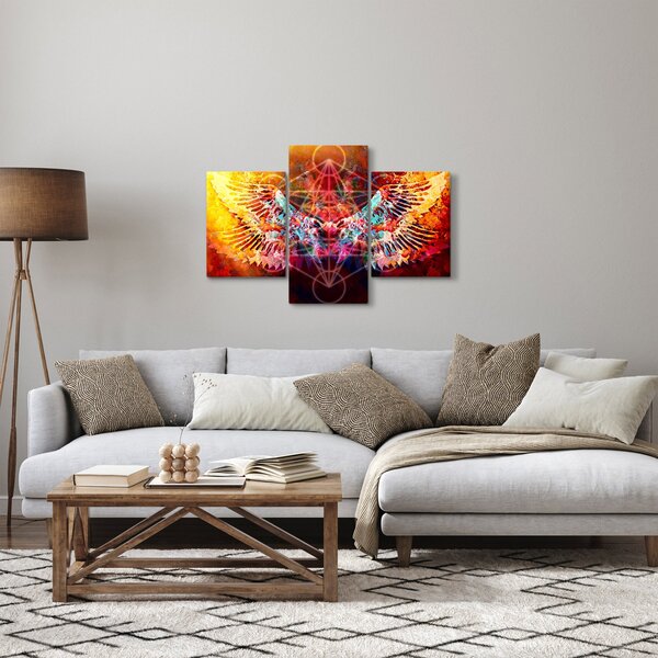 Kép - Merkaba szárnyakkal, absztrakció (90x60 cm)
