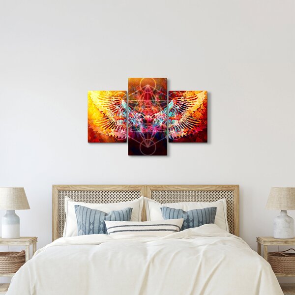 Kép - Merkaba szárnyakkal, absztrakció (90x60 cm)