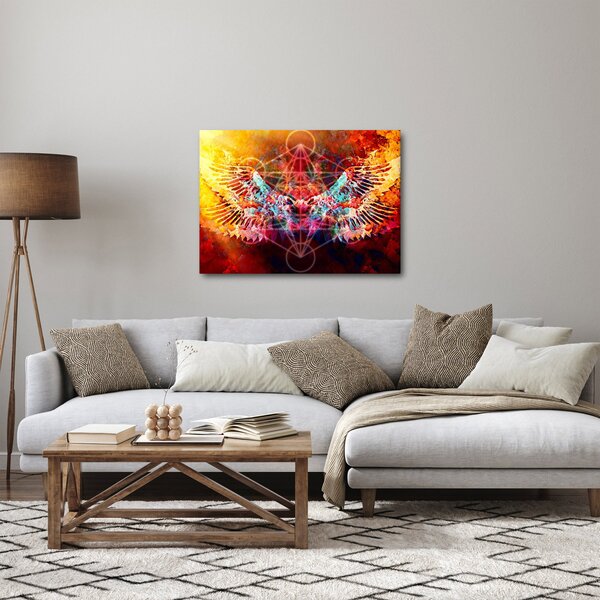 Kép - Merkaba szárnyakkal, absztrakció (70x50 cm)