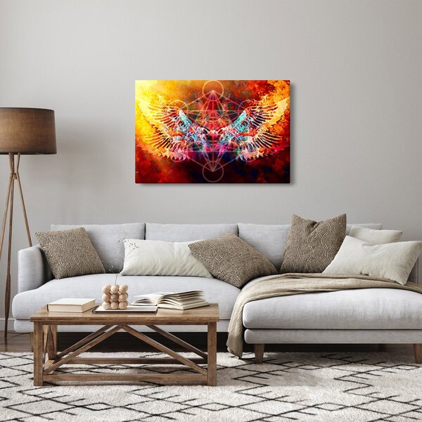 Kép - Merkaba szárnyakkal, absztrakció (90x60 cm)