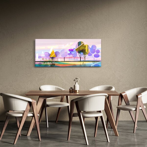 Kép - absztrakció, táj (120x50 cm)