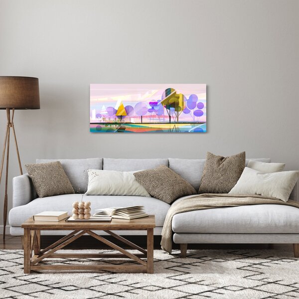 Kép - absztrakció, táj (120x50 cm)
