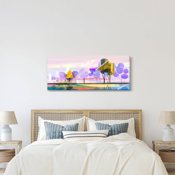 Kép - absztrakció, táj (120x50 cm)