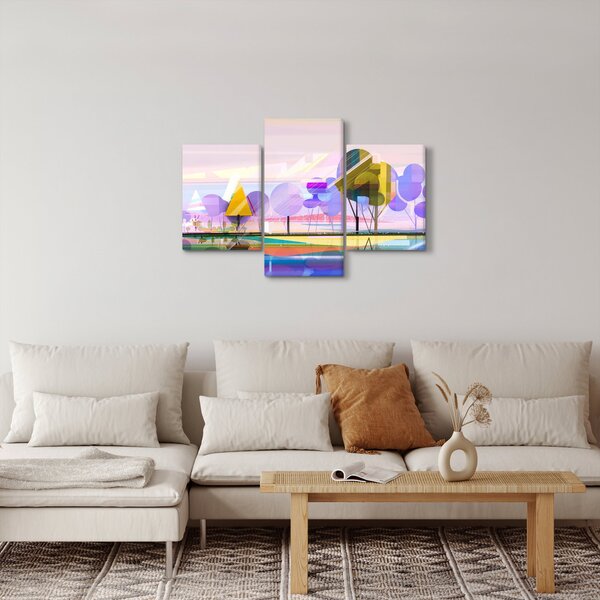 Kép - absztrakció, táj (90x60 cm)